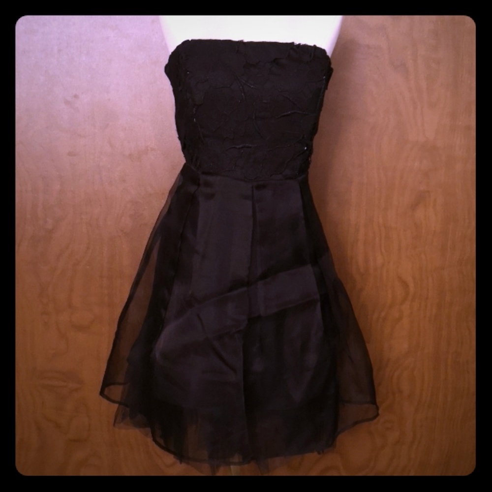 NWT Eva Franco black strapless dress sz 6